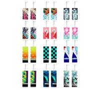 KAERUN 12 Pairs Women's Demon Slayer Anime Earrings, Acrylic, Alloy Resin, Dangle, Cosplay, Earrings