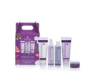 Kaeso Manicure Kit - Complete Hand & Nail Care Set with Soak, Scrub, Mask & Cream - Professional Salon Quality Kit