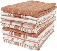 KAF Home Assorted Flat Kitchen Towels | 100% Cotton - 18 x 28 inches | Ultra Absorbent Soft Kitchen Tea Towels | Perfect for Cooking, Cleaning, and Drying Hands (Orange, 18 x 28-10 Pack)