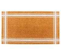 KAF Home Coir Doormat with Heavy-Duty, Weather Resistant, Non-Slip PVC Backing | 17 by 30 Inches, 0.6 Inch Pile Height | Perfect for Indoor and Outdoor Use (White)