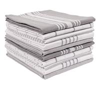 KAF Home Kitchen Towels Bulk - Multipurpose Microfiber Drying Cotton Towel & Absorbent Thick Tea Kitchen Cloth Pack of 10 (Gray)