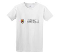 KAFANSHI Men's Fashion T Shirts University of Birmingham Logo Button Closure White XL