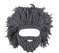 Kafeimali Men's Barbarian Vagabond Beanie Original Foldaway Beard Hats Halloween Caps