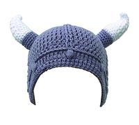 Kafeimali Unisex Barbarian Knight Knit Hat Viking Horns Beanie Funny Caps - - One size