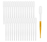 Kafeiya 30Pcs 3ML Plastic Transfer Pipettes,Disposable Pipette Transfer Pipettes,Pipettes Plastic Pipette for Transferring Perfume Essential Oils Mixing Paint Lab