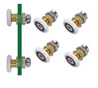 KAFENDA 4PCS x Shower Door Rollers,Roller Diameter 23mm for The Bathroom Glass Sliding Door Pulleys/Runners/Wheels,Strong Load-Bearing Capacity, Ultra-Quiet Shower Glass Door Rollers Replacement