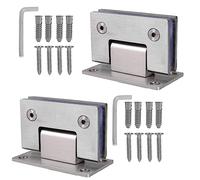 KAFENDA 90 Degree Shower Door Hinges, Heavy Duty Frameless Glass Door Hinges Stainless Steel Bathroom Gate Clamp for 8-12 mm Toughened Glass, Rust & Corrosion Resistance