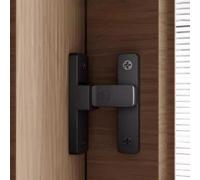 KAFENDA 90 Degree Stainless Steel Bolt Special Door Lock, Right Angle Lock, flip Door Lock, arc Door Buckle, Wood Fence Door Lock (Glow Black)