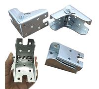 KAFENDA Folding Table Leg Hinges, Foldable Table Legs 90° Locking Extension self-Locking Hinges for Folding worktops and Kitchen Folding Tables (4 Silver)