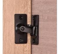 KAFENDA Small 90 Degree Sliding Door Lock, Black, Deadbolt, Sliding Door Lock, Right Angle Lock, Includes Installation Hardware