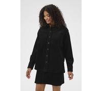 Kaffe 100% Cotton Kakerstin Long Sleeve Shirt In Black Black