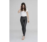 Kaffe Ada Coated Faux Leather Jeggings Plain In Black Black 16