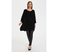 Kaffe Amber 3/4 Sleeve Tunic In Black Black 8