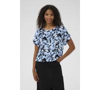 Kaffe Amber Batwing Sleeve Printed Blouse In Baby Blue Baby Blue 8