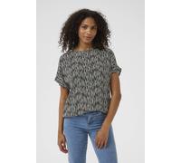 Kaffe Amber Batwing Sleeve Printed Blouse In Black Black