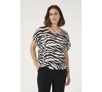 Kaffe Amber Batwing Sleeve Printed Blouse In White