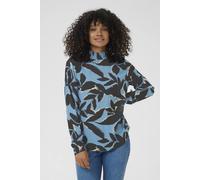 Kaffe Amber High Smock Neck Printed Blouse In Light Blue Light Blue 18