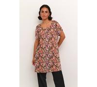 Kaffe Amber Short Sleeve Scoop Neck Tunic Floral Multi 10