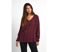 Kaffe Amber V-Neck Long Sleeve Blouse In Purple Purple 10