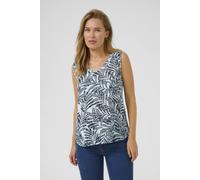 Kaffe Amber V-Neck Printed Sleeveless Top In Baby Blue Baby Blue 12