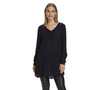 KAFFE Women's Amber V-Neck Tunic Blouse, Midnight Navy, 44