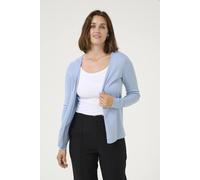 Kaffe Astrid Long Sleeve Open Cardigan In Pale Blue Pale Blue