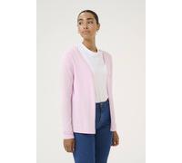 Kaffe Astrid Long Sleeve Open Cardigan In Pink Pink M
