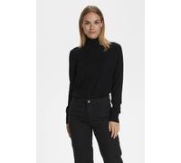 Kaffe Astrid Long Sleeve Roll Neck Pullover In True Black