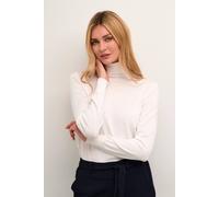 Kaffe Astrid Long Sleeve Roll Neck Pullover In White White XXL