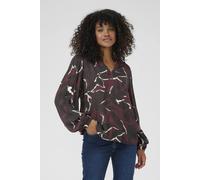 Kaffe Beate Amber Floral Print Blouse In Maroon Maroon 8