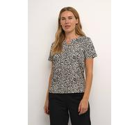 Kaffe Bella Jersey Short Sleeve Blouse In Black Black