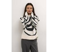 Kaffe Birthe Graphic Print Knitted Pullover In Mustard