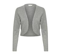 KAFFE Bolero Astrid Women's Elegant Long-Sleeved Cardigan Bolero Jacket, Grey Melange, 3XL