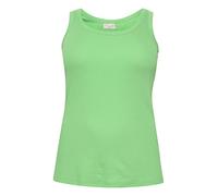 Kaffe Curve Plus-Size Women's Tank Top Jersey Top Sleeveless Round Neck, Poison Green, S Big
