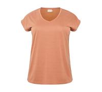 Kaffe Curve Women's Kclina V-Neck T-Shirt, Auburn, L Big