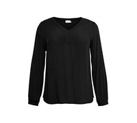 Kaffe Curve Women's Plus Size Blouse Long Sleeves V-Neck, Black deep, 50