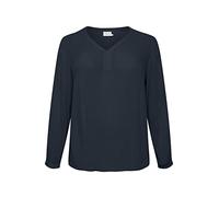 Kaffe Curve Women's Plus Size Blouse Long Sleeves V-Neck, Midnight Marine, 46