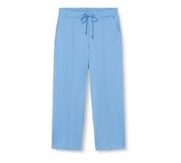 Kaffe Curve Women's Plus-Size Pants Straight Legs Elastic Waist Cropped Length, Ultramarine, M