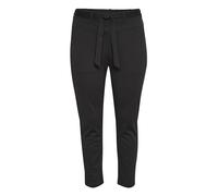 Kaffe Curve Women's Plus-Size Women's Pants Tapered Legs Elastic Waist Tying Belt Pants, Black Deep,