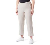 Kaffe Curve Women's Plus-Size Women's Trousers Cropped Length Elasticated Waist Pockets KCsakira Cropped Pants, Feather Gray,