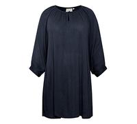 Kaffe Curve Women's Women's Plus Size Tunic 3/4 Sleeves A-Shape Blouse, Navy, 46