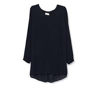 Kaffe Curve Women's Women's Plus Size Tunic Long Sleeve Blouse V-Neck Blouse, Midnight Marine, 46
