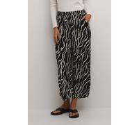 Kaffe Dacia Elastic Waist Culotte Trousers In Black Black 14