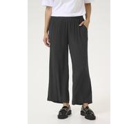 Kaffe Dacia High-Waisted Cropped Trousers In Dark Grey Dark Grey 10