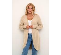 Kaffe Emria Long Cardigan Plain In Natural Natural XS