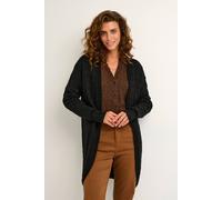 Kaffe Emria Midi Knitted Cardigan Plain In Black Black L