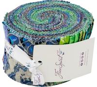 Kaffe Fassett Collective August 2024 Cool Design Roll 40 2.5-inch Strips Jelly Roll FreeSpirit