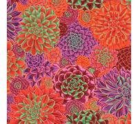 Kaffe Fassett Collective Cotton Craft Quilting Clothes Fabric - Half Meter (House Leeks Red)