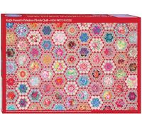 Kaffe Fassett’s Fabulous Florals Quilt Jigsaw Puzzle: 1000 pieces, dimensions 29.5˝ x 19.7˝