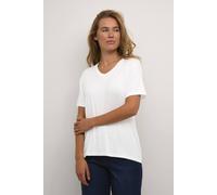 Kaffe Frida V-Neck T-Shirt In Off White Off White L
